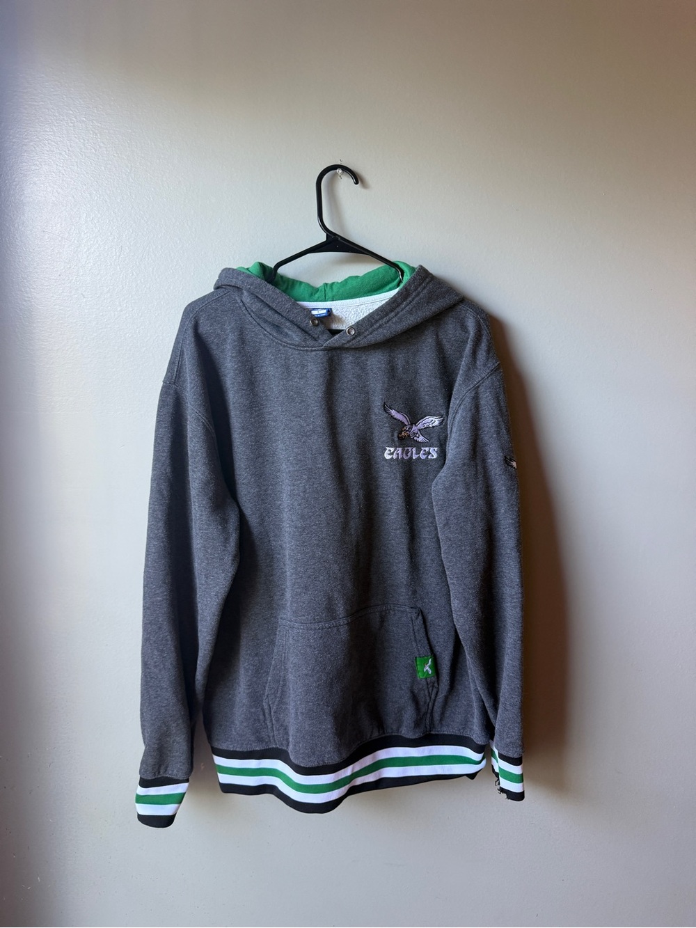 Philadelphia Eagles NFL Gray Pullover Hoodie Men’s Large